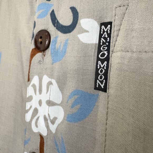 Hawaiian Shirt By Mango Moon Men’s Large Aloha NWT Floral Hibiscus Vacation - Picture 8 of 10
